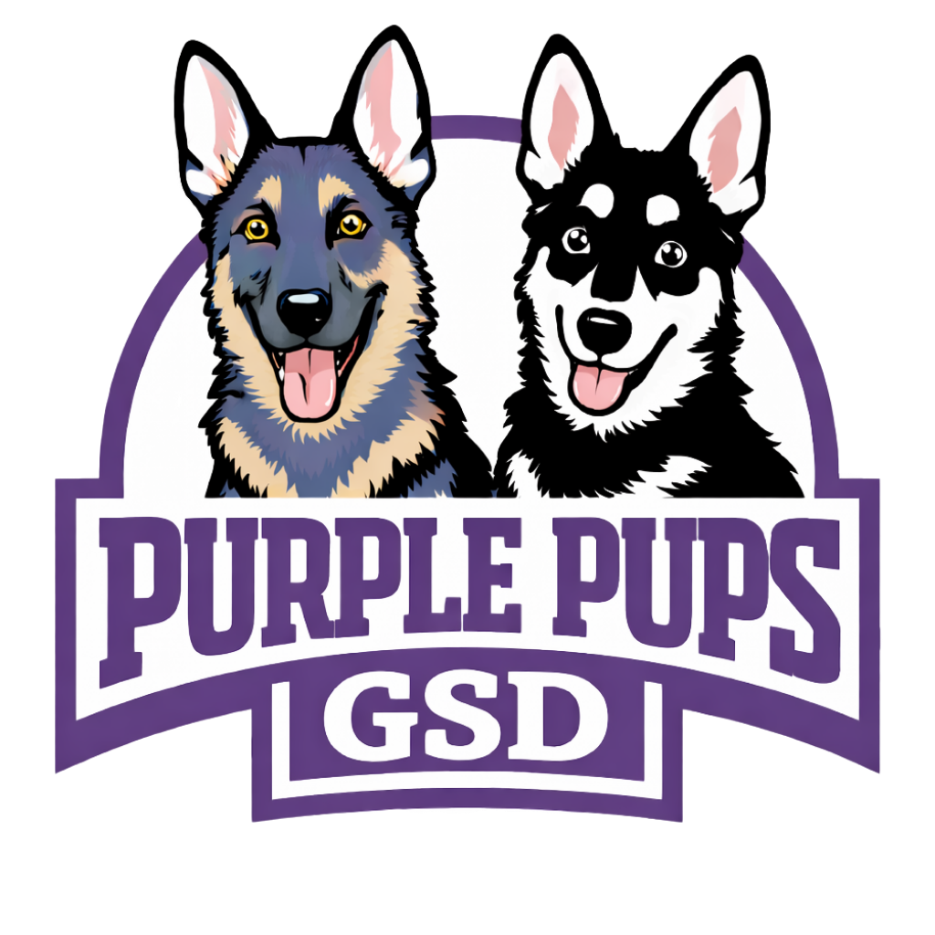Purple Pups GSD Logo